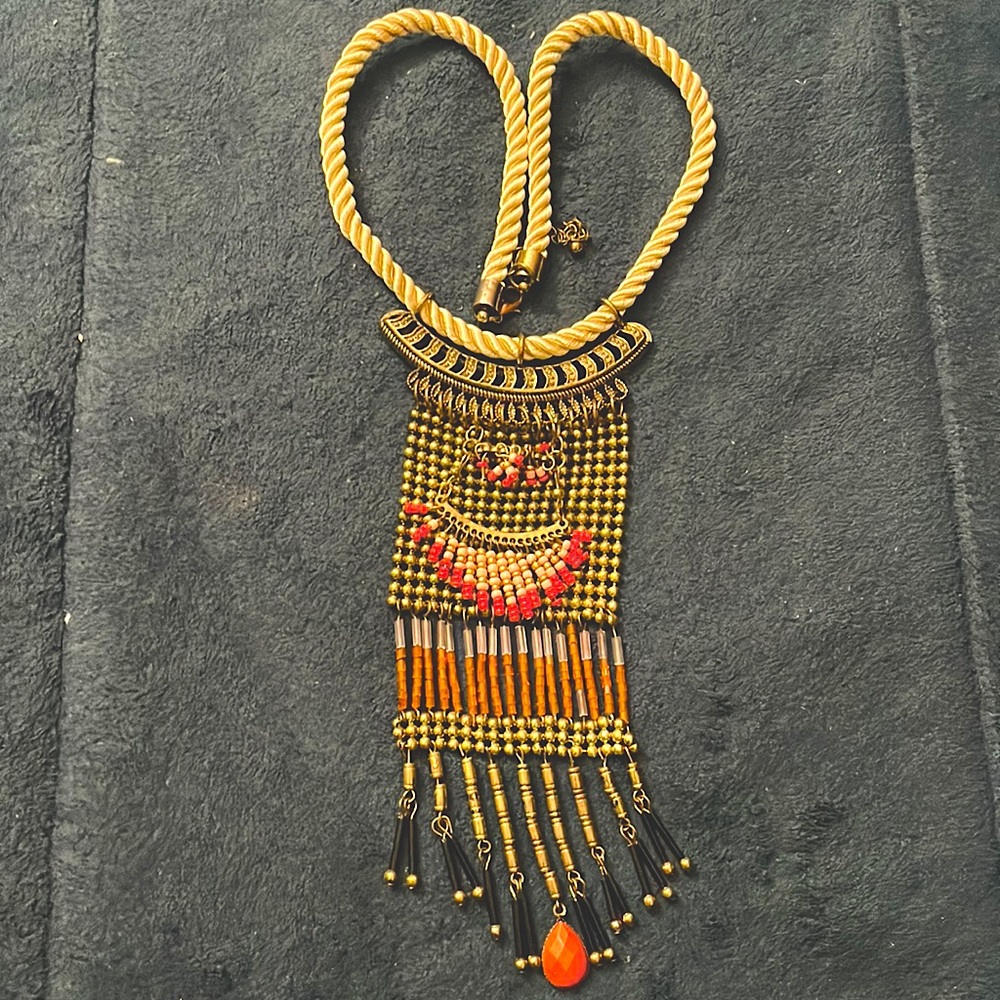 Beads long necklace
